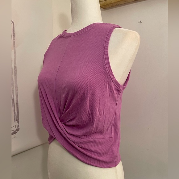 All In Motion Crop Tank Top in Purple - Picture 4 of 9